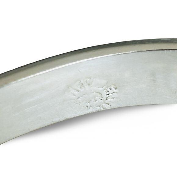 Mexico Inlay Cuff Hinged Bracelet 925 Sterling Silver Black & Pearl Size 6.5” - Picture 4 of 6